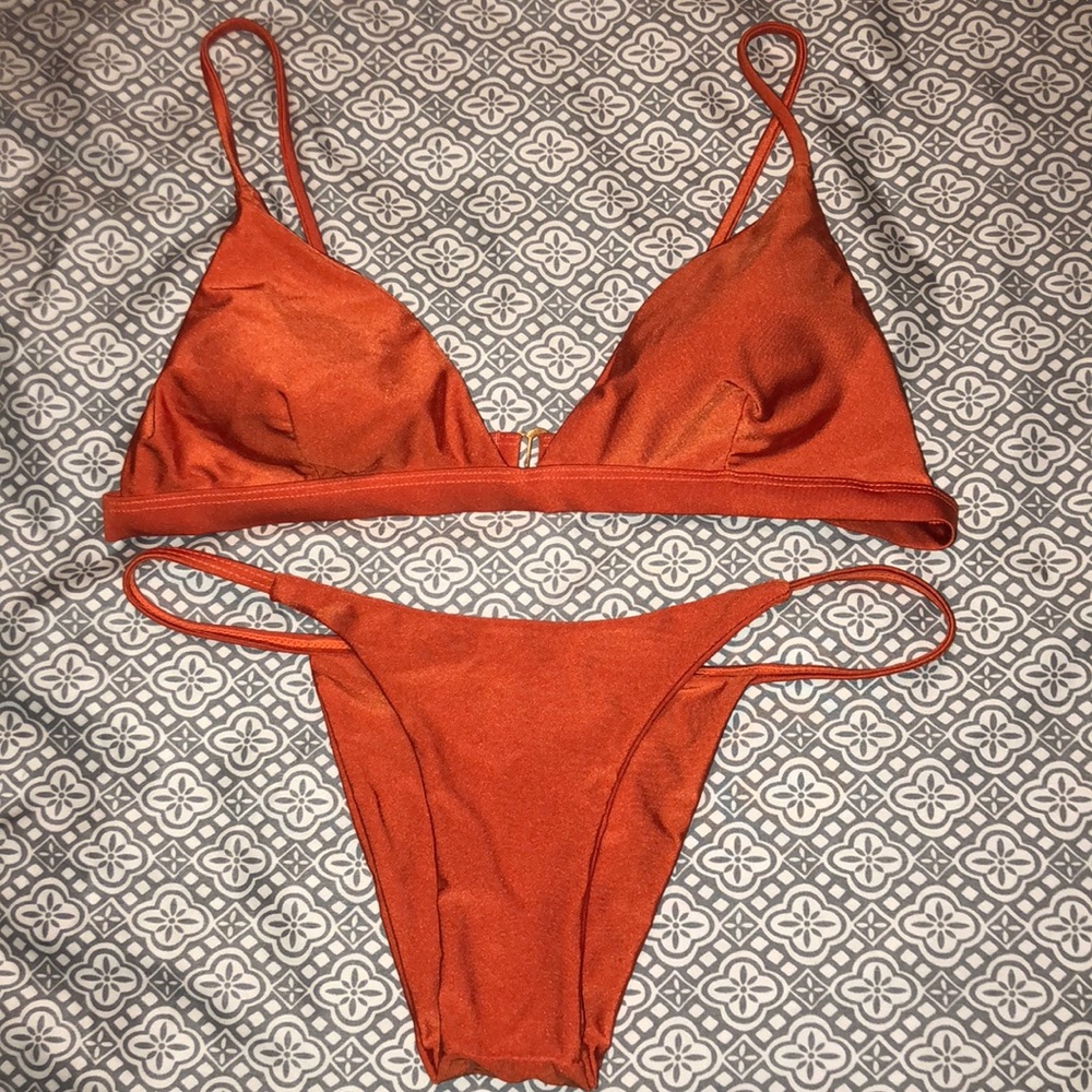Orange Thong Bikini